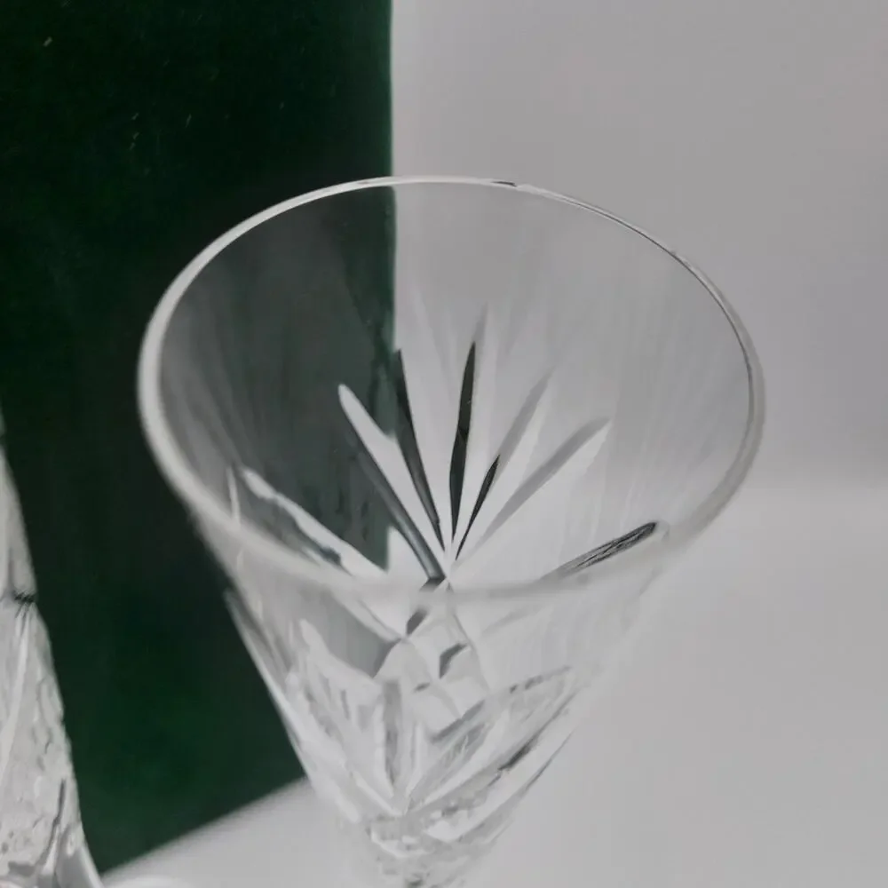 VTG Godinger Shannon Dublin Crystal Champagne Flutes Set 2 Marshall Fields Box